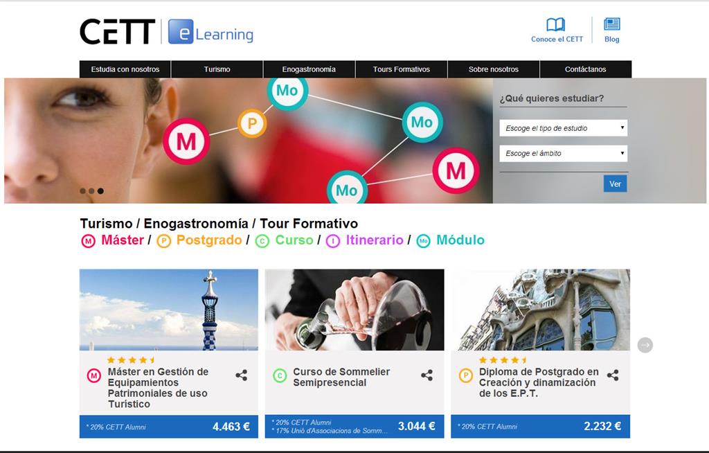 Nova web de CETT e-Learning